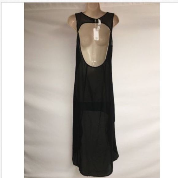 Millau Dress Cover Up Medium Sheer High Low Womens - Picture 4 of 7